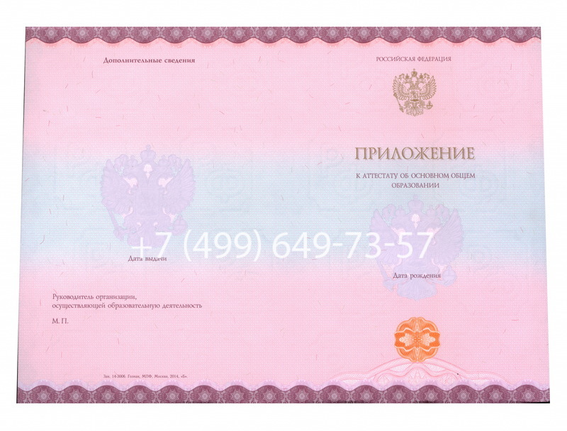 Аттестат за 9 класс-фото2 Аттестат за 9 класс-фото2